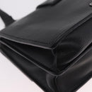 Miu Miu Madras Shoulder Bag Leather Black Silver Auth BA16113A-17