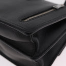 Miu Miu Madras Shoulder Bag Leather Black Silver Auth BA16113A-18
