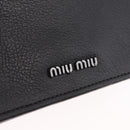 Miu Miu Madras Shoulder Bag Leather Black Silver Auth BA16113A-19