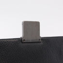 Miu Miu Madras Shoulder Bag Leather Black Silver Auth BA16113A-22