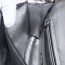 Miu Miu Madras Shoulder Bag Leather Black Silver Auth BA16113A-26