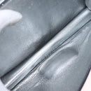 Miu Miu Madras Shoulder Bag Leather Black Silver Auth BA16113A-27