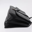 Miu Miu Madras Shoulder Bag Leather Black Silver Auth BA16113A-3