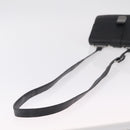 Miu Miu Madras Shoulder Bag Leather Black Silver Auth BA16113A-7