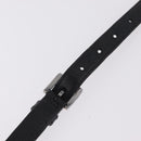 Miu Miu Madras Shoulder Bag Leather Black Silver Auth BA16113A-8