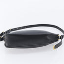 BURBERRY Shoulder Bag Leather Black Gold Tone Auth BA16116A-5