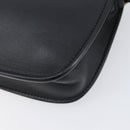 BURBERRY Shoulder Bag Leather Black Gold Tone Auth BA16116A-17