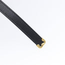 BURBERRY Shoulder Bag Leather Black Gold Tone Auth BA16116A-19
