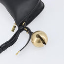 BURBERRY Shoulder Bag Leather Black Gold Tone Auth BA16116A-20
