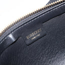 BURBERRY Shoulder Bag Leather Black Gold Tone Auth BA16116A-21