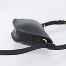 BURBERRY Shoulder Bag Leather Black Gold Tone Auth BA16116A-3