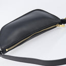 BURBERRY Shoulder Bag Leather Black Gold Tone Auth BA16116A-6
