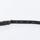 BURBERRY Shoulder Bag Leather Black Gold Tone Auth BA16116A-8