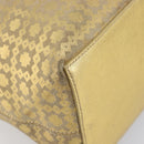 CELINE Tote Bag Suede Gold Auth BA16117-15