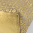 CELINE Tote Bag Suede Gold Auth BA16117-16