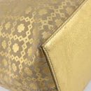 CELINE Tote Bag Suede Gold Auth BA16117-10