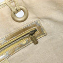 CELINE Tote Bag Suede Gold Auth BA16117-24