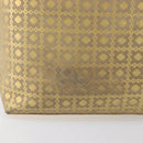 CELINE Tote Bag Suede Gold Auth BA16117-3