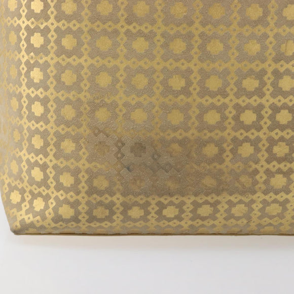 CELINE Tote Bag Suede Gold Auth BA16117