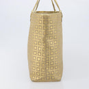 CELINE Tote Bag Suede Gold Auth BA16117-4