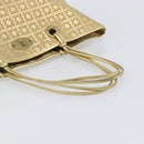 CELINE Tote Bag Suede Gold Auth BA16117-8