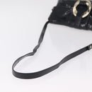 BVLGARI Chandra Shoulder Bag Patent Black Gold Tone Auth BA16118-7