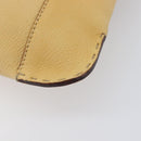 FENDI Celeria Shoulder Bag Leather Beige Silver 8BT113 Auth BA16119-14