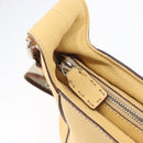 FENDI Celeria Shoulder Bag Leather Beige Silver 8BT113 Auth BA16119-18