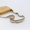 FENDI Celeria Shoulder Bag Leather Beige Silver 8BT113 Auth BA16119-8
