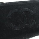 CHANEL Matelasse Hand Bag Suede Black Silver CC Auth BA1612-15