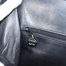 CHANEL Matelasse Hand Bag Suede Black Silver CC Auth BA1612-22
