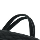 CHANEL Matelasse Hand Bag Suede Black Silver CC Auth BA1612-9