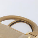 LOEWE Amazona 28 Hand Bag Leather Gold Auth BA16120-15
