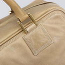 LOEWE Amazona 28 Hand Bag Leather Gold Auth BA16120-20