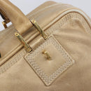 LOEWE Amazona 28 Hand Bag Leather Gold Auth BA16120-21