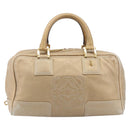 LOEWE Amazona 28 Hand Bag Leather Gold Auth BA16120-13