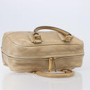 LOEWE Amazona 28 Hand Bag Leather Gold Auth BA16120-14