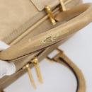 LOEWE Amazona 28 Hand Bag Leather Gold Auth BA16120-8