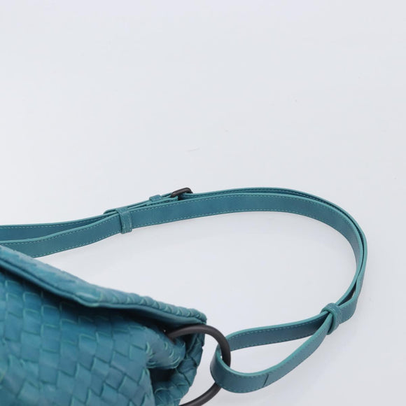 Bottega Veneta INTRECCIATO Shoulder Bag Leather Blue Auth BA16122A