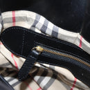 BURBERRY Hand Bag Leather 2way Black Gold Tone Auth BA16124A-22