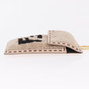 FENDI Smartphone Pouch Fur Beige Gold Tone 7AS047 Auth BA16127V-4