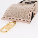 FENDI Smartphone Pouch Fur Beige Gold Tone 7AS047 Auth BA16127V-6