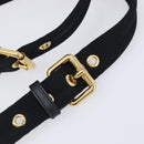 BURBERRY Backpack Nylon Black Gold Tone Auth BA16128A-17