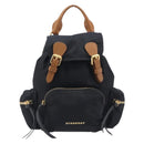 BURBERRY Backpack Nylon Black Gold Tone Auth BA16128A-13