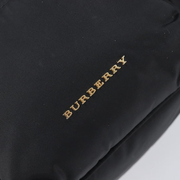 BURBERRY Backpack Nylon Black Gold Tone Auth BA16128A