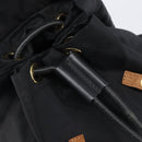 BURBERRY Backpack Nylon Black Gold Tone Auth BA16128A-24