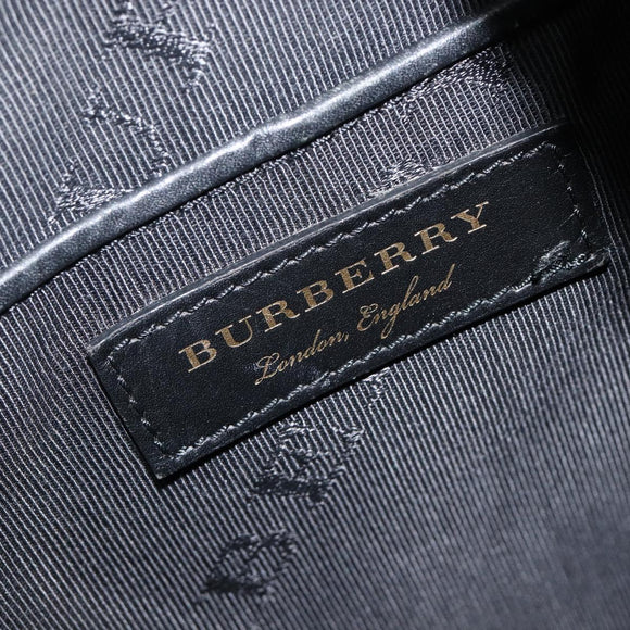 BURBERRY Backpack Nylon Black Gold Tone Auth BA16128A