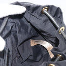 BURBERRY Backpack Nylon Black Gold Tone Auth BA16128A-26