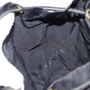 BURBERRY Backpack Nylon Black Gold Tone Auth BA16128A-27