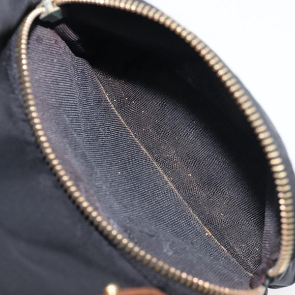 BURBERRY Backpack Nylon Black Gold Tone Auth BA16128A